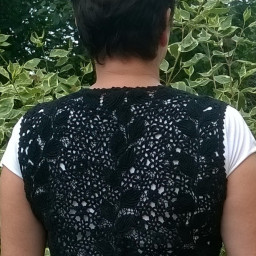 Жилет. Моя первая работа в стиле ирландское кружево