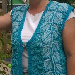 Жилет "голубая ветка"