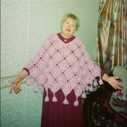 Пончо крючком