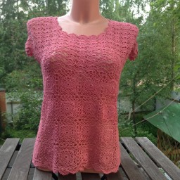 Ажурная кофточка крючком