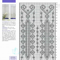 шторка для кухни в филейной технике