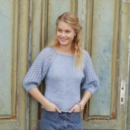 Пуловер Драгоценные камни от Drops Design из Angora Ram