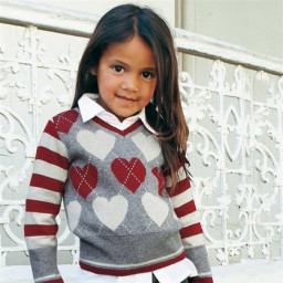 Сердечный свитерок для девочки