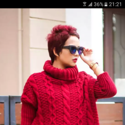 Свитер oversize с косами.