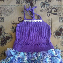 Детский летний сарафанчик "Фиолетовая фантазия"