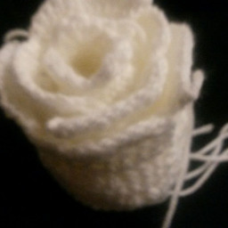 Роза крючком