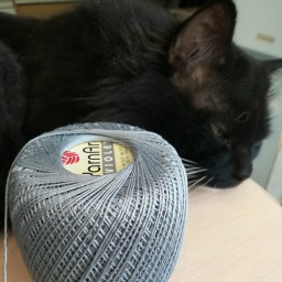 Кот это обязательное присутствие при вязании