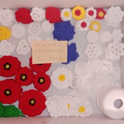 Палантин в технике ИК - Краски лета