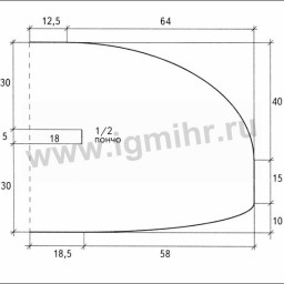 Нежно и изысканно! Ажурное пончо кремового цвета из мохера. Спицы