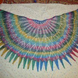 цветочная поляна - шаль