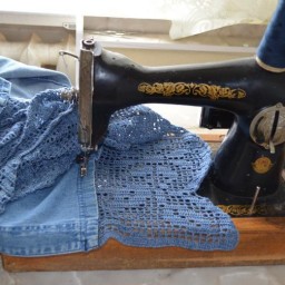 Джинсовый стиль добрался и до вязания!