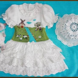 Платье с пейзажем