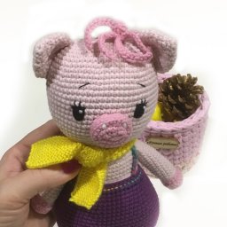 Мягкая игрушка свинка "Фросенька "