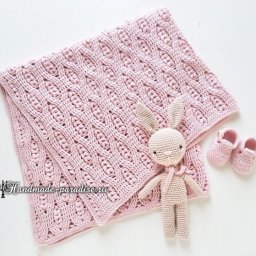 Узор колоски — схема для вязания крючком