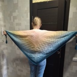 Шаль  "Лазурный берег" 