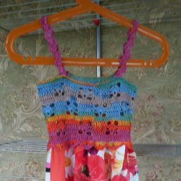 Комбинированное вязание. Сарафаны