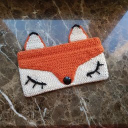 Веселые детские пеналы Лисичка и Спанч Боб крючком