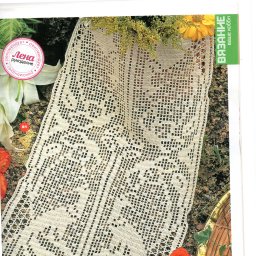 Филейная дорожка с павлинами