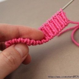 резинка 1/1 с закруглённым краем