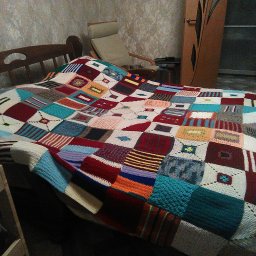 Плед крючком из мотивов