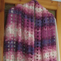 Палантин вязаный Сиреневый туман + схема....