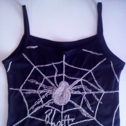 Маечка вышитая петельчатым швом