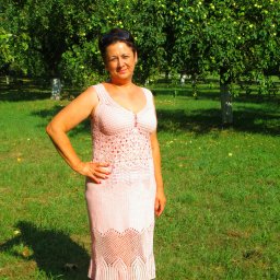 Вязаный крючком сарафан по мотивам сарафана "Нежный ангел" Риммы Чернышевой