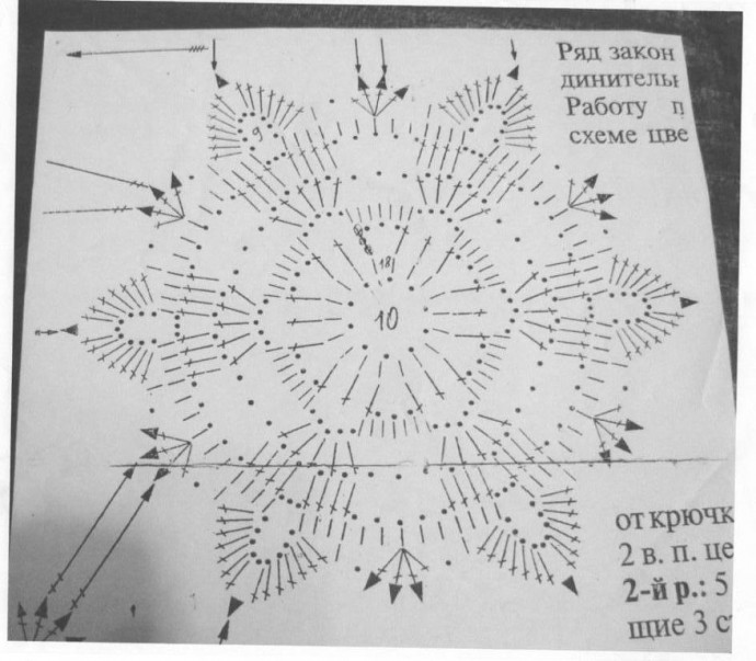 Белая туника мотивами