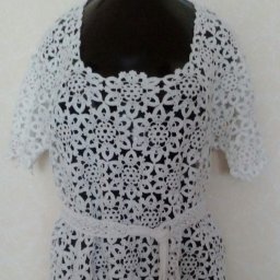 Белая туника мотивами