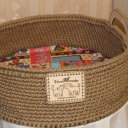 Корзина лежанка из джута ,для кошек и собачек