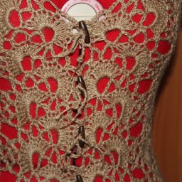 Жилет из джута Бохо-элегант