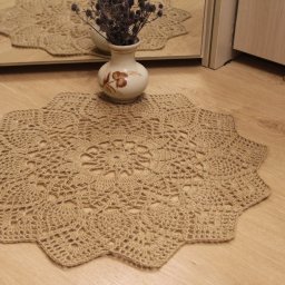 Салфетка из джута крючком