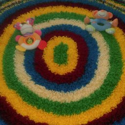 Пушистый ковер крючком