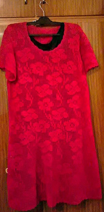 Платье Малина (филейная сетка)