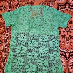 Туника Бирюзовая в филейной технике