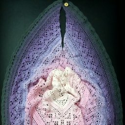 шаль Klaziena, YarnArt FLOWERS