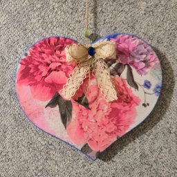 Декупаж сердечек