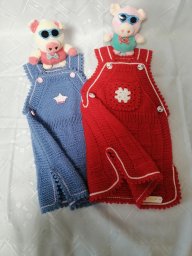 Яркие сарафанчики спицами для маленьких модниц.