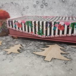 Декор коробки для хранения мелочей, быстро просто, бюджетно.