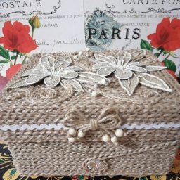 Джутовая шкатулка.