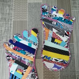 Оригинальные коврики для ванной из лоскутков