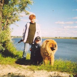 Лео и я. Посвящается памяти моей любимой собаки.