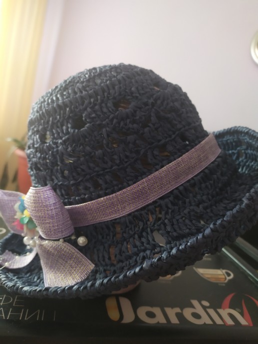 Из серии "Телега зимой": летняя шляпка из раффии