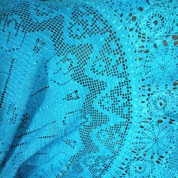 Юбка летняя "Чистое небо". В филейной технике из хлопка с люрексом и вискозой.