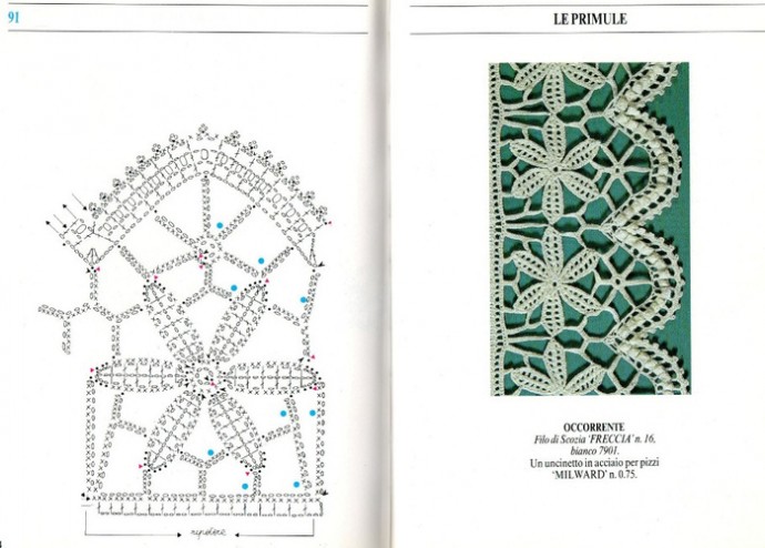 Мотивы крючком, кружево, узоры для филейного вязания