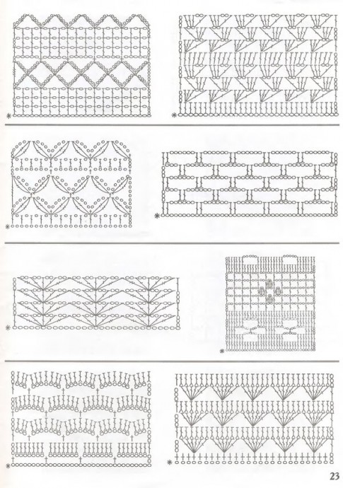 Книга с образцами узоров для вязания крючком