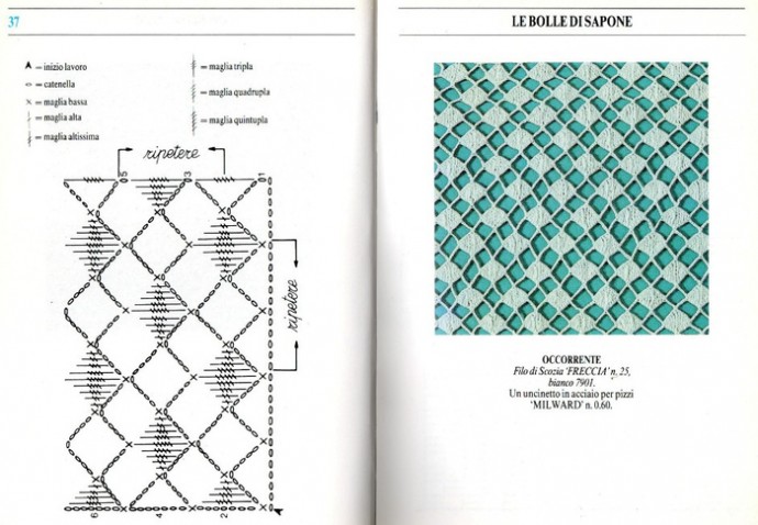 Мотивы крючком, кружево, узоры для филейного вязания