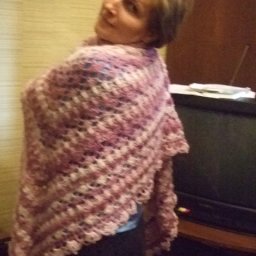 Шаль *цветы сирени*