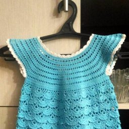 Платье для девочки ажурное крючком