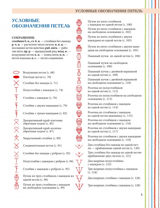 Самый полный список условных обозначений для чтения схем крючком